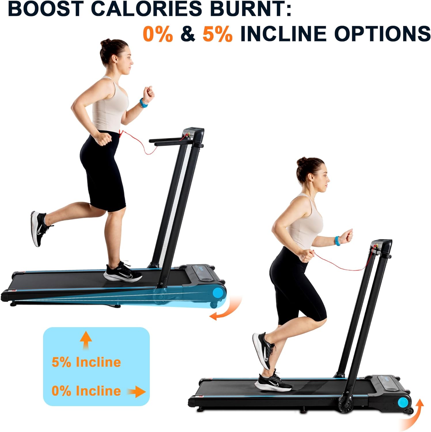 Ksports 4 in 1 Folding Treadmill with Desk (KSU3101)