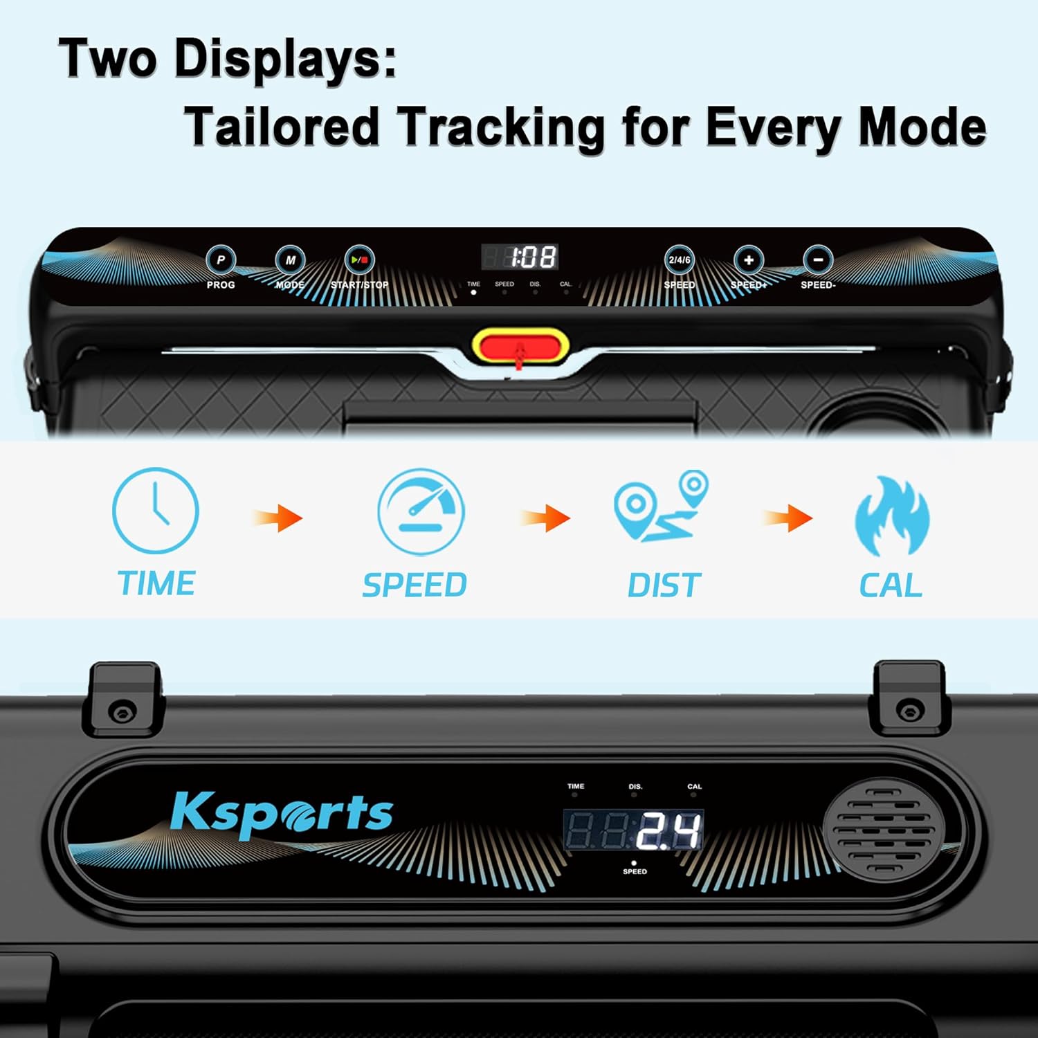 Ksports 4 in 1 Folding Treadmill with Desk (KSU3101)