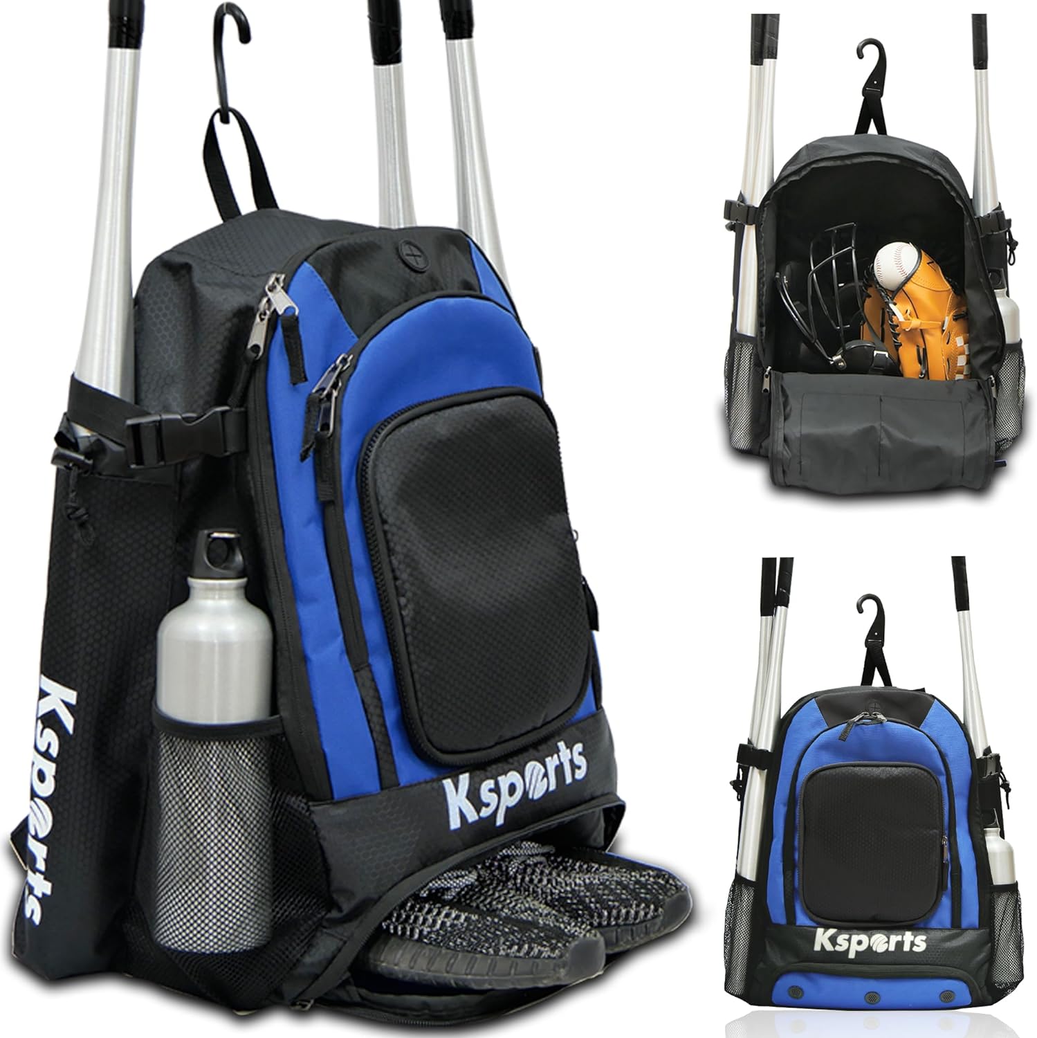 Ksports Baseball Backpack Black & Blue (FS1002)