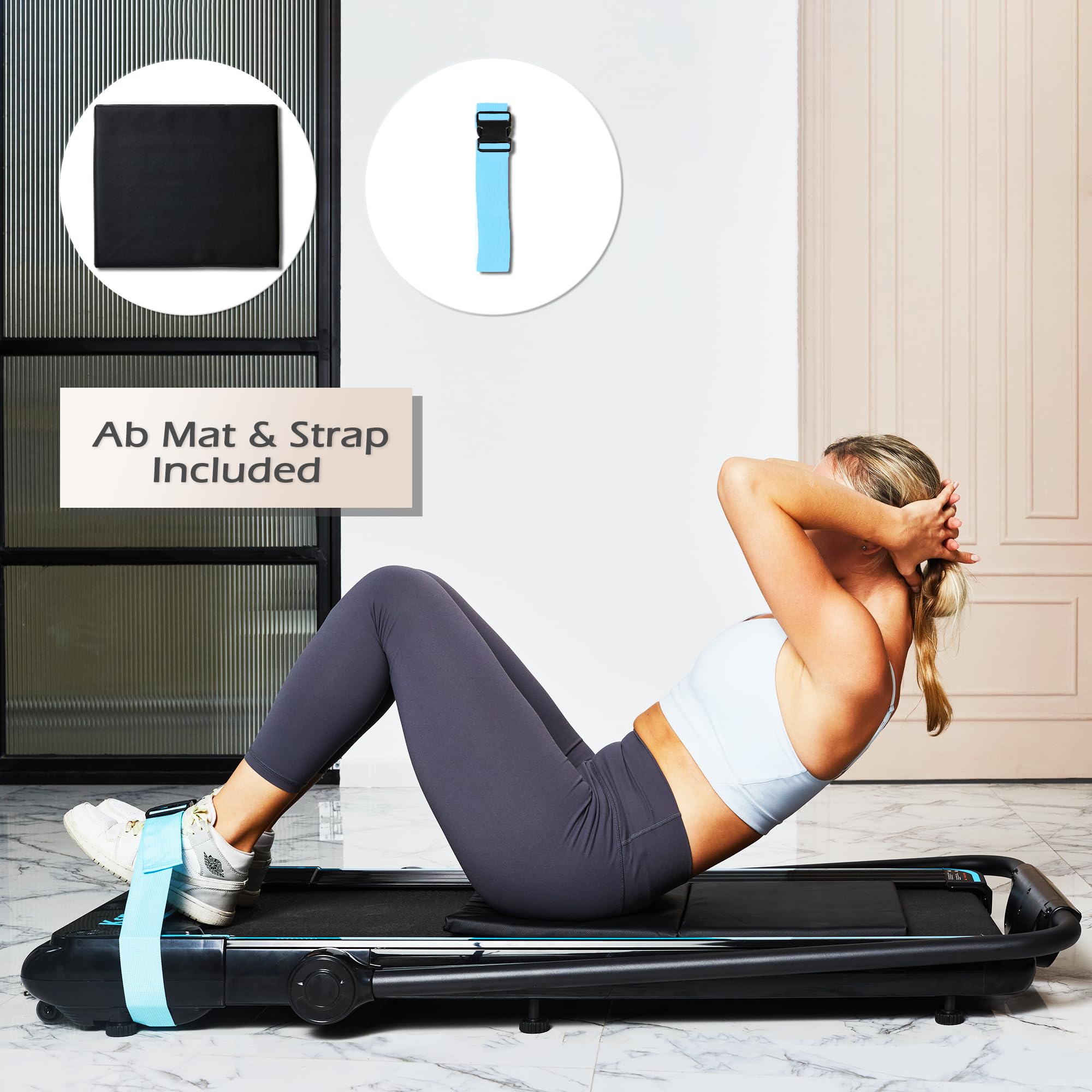 Ksports 3 in 1 Folding Treadmill, Blue (KSU3002)