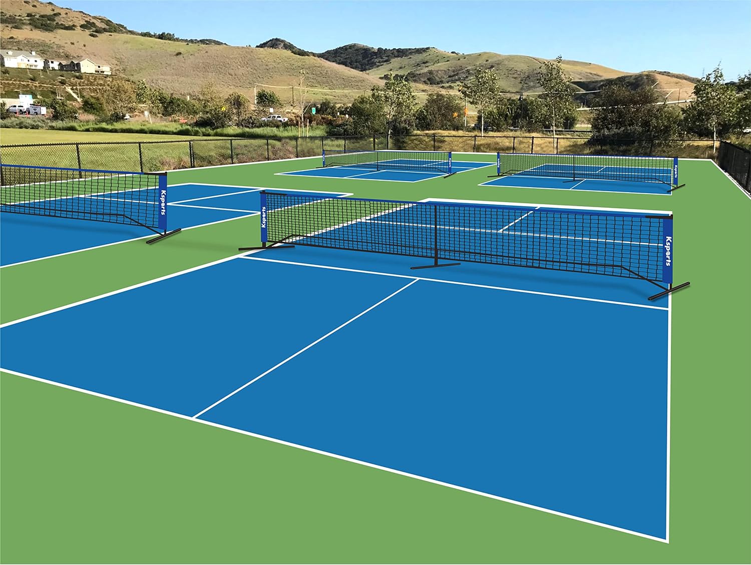 Ksports Regulation Size Pickleball Net 22 Feet Blue (KSU9003)