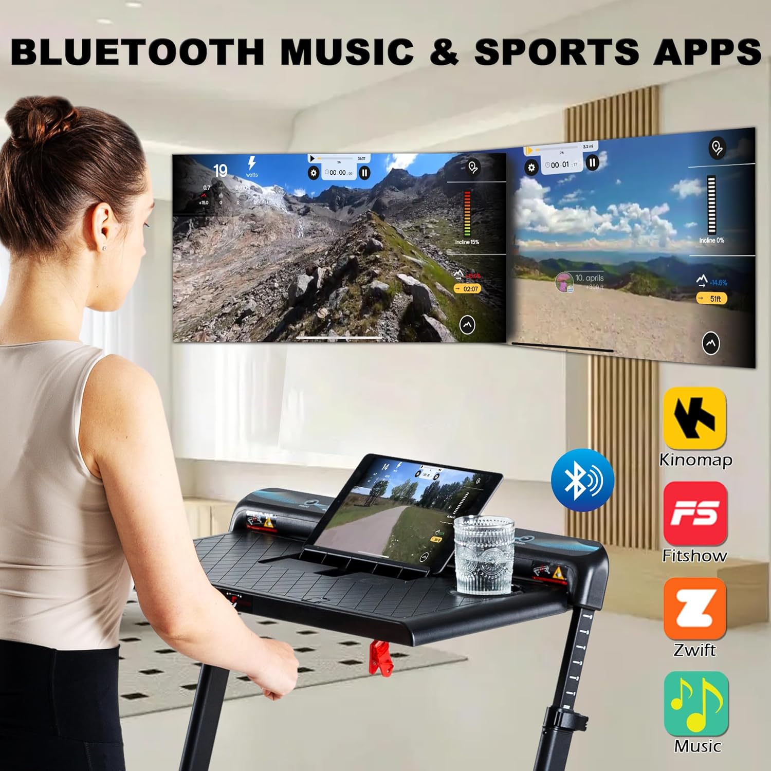 Ksports 4 in 1 Folding Treadmill with Desk (KSU3101)