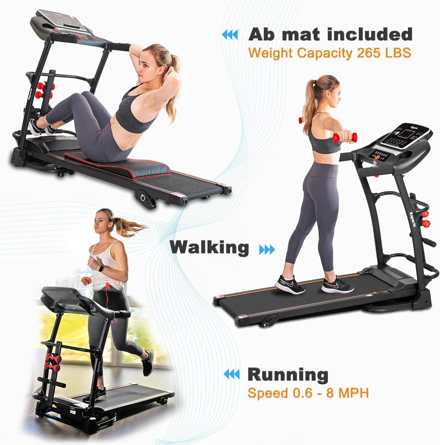 Ksports Multi-functional Treadmill Bundle (LJJ2001)