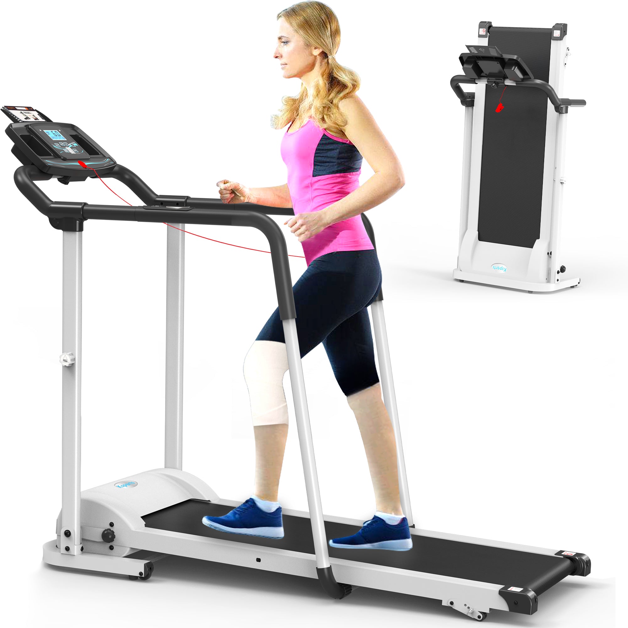 Ksports Advanced Rehab Walking Treadmill White (KSU1003)