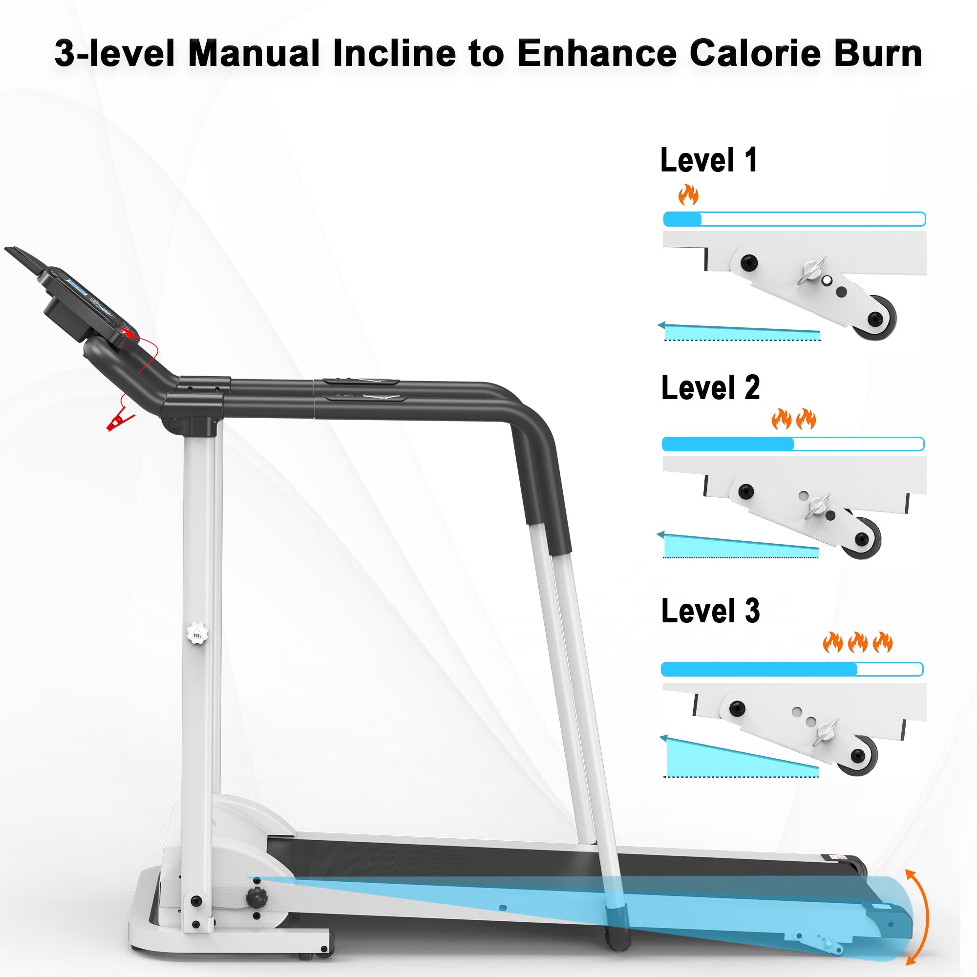 Ksports Advanced Rehab Walking Treadmill White (KSU1003)