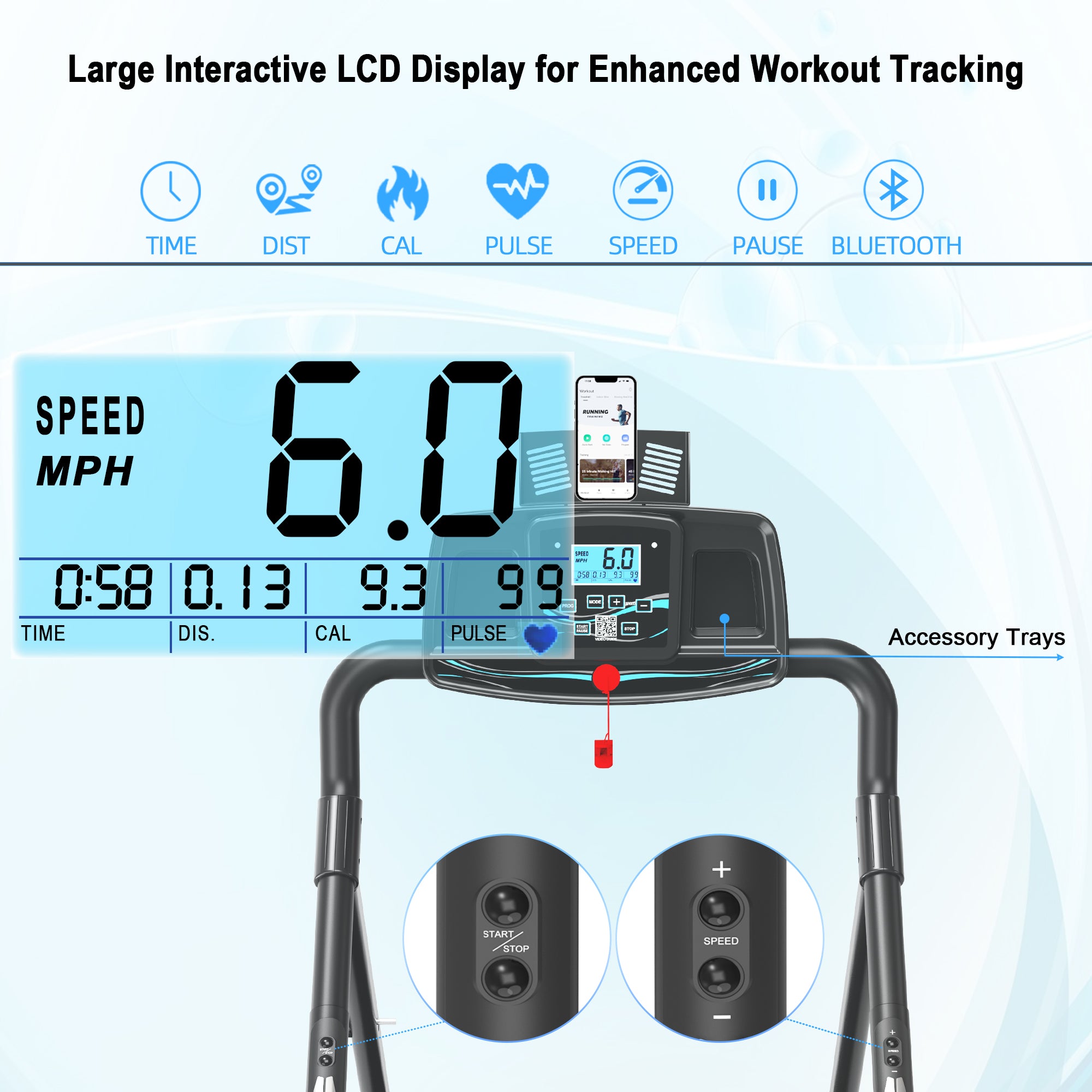 Ksports Advanced Rehab Walking Treadmill Black (KSU1002)