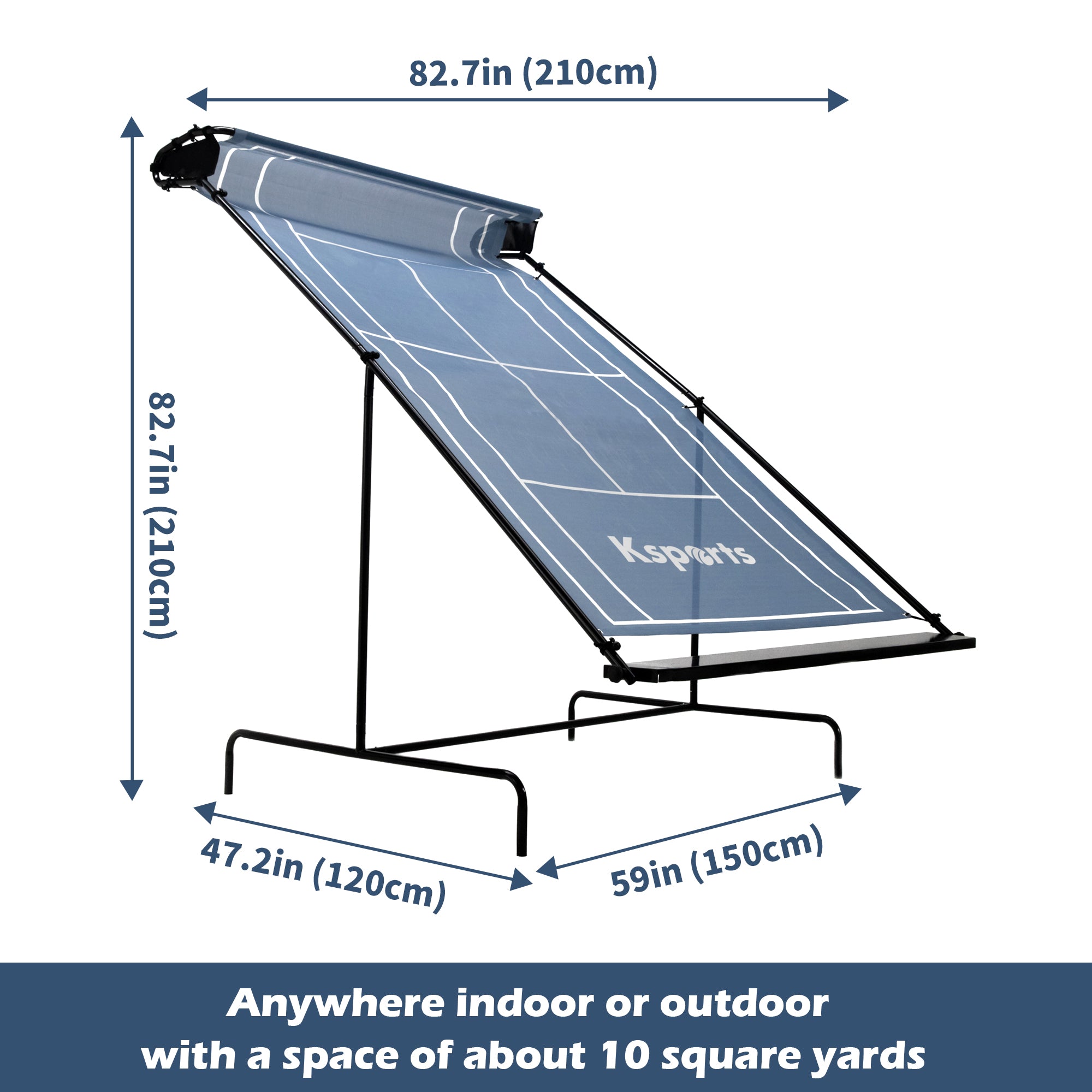 Ksports Tennis Rebounder Net Large Blue (GS8001)