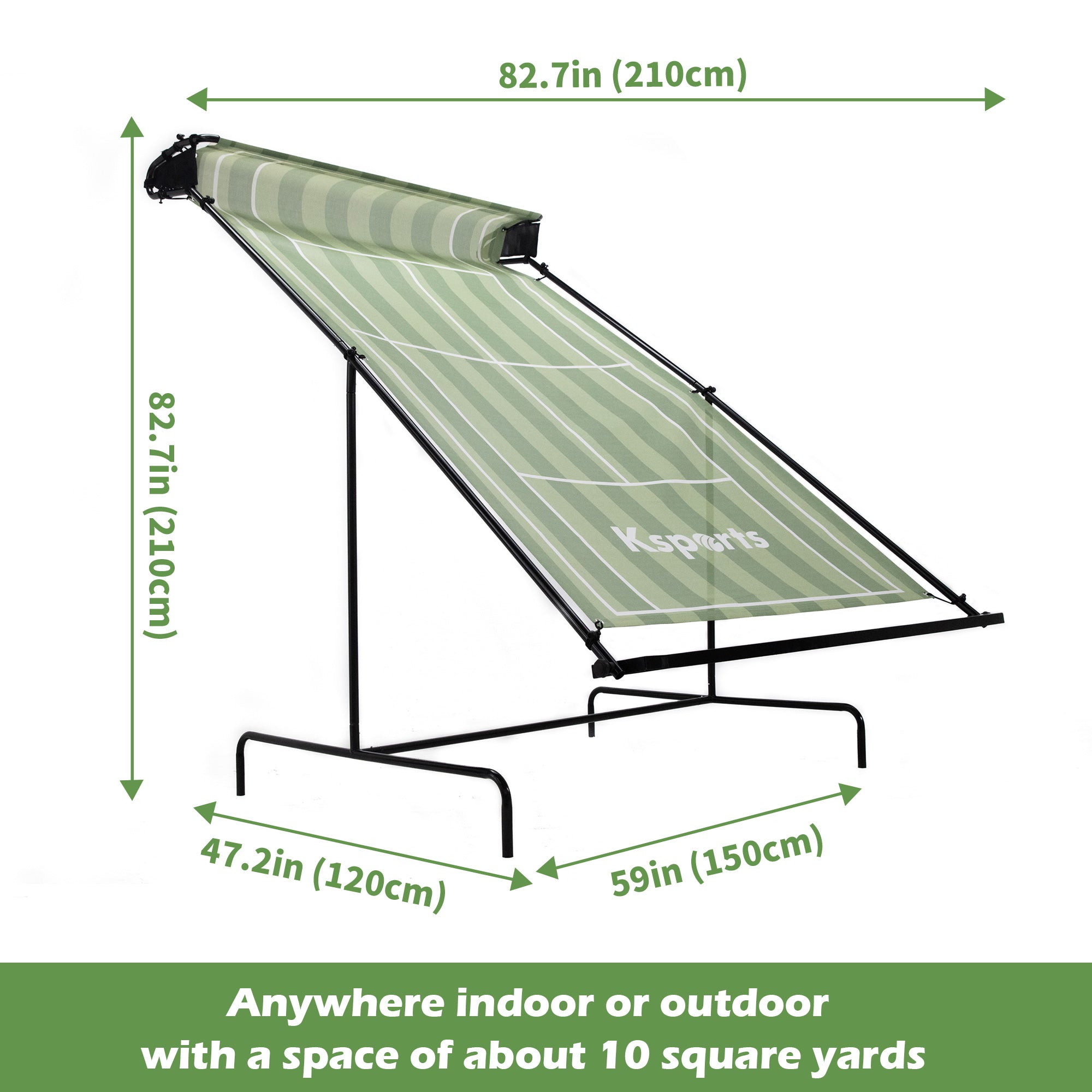 Ksports Tennis Rebounder Net Large Green (GS8002)