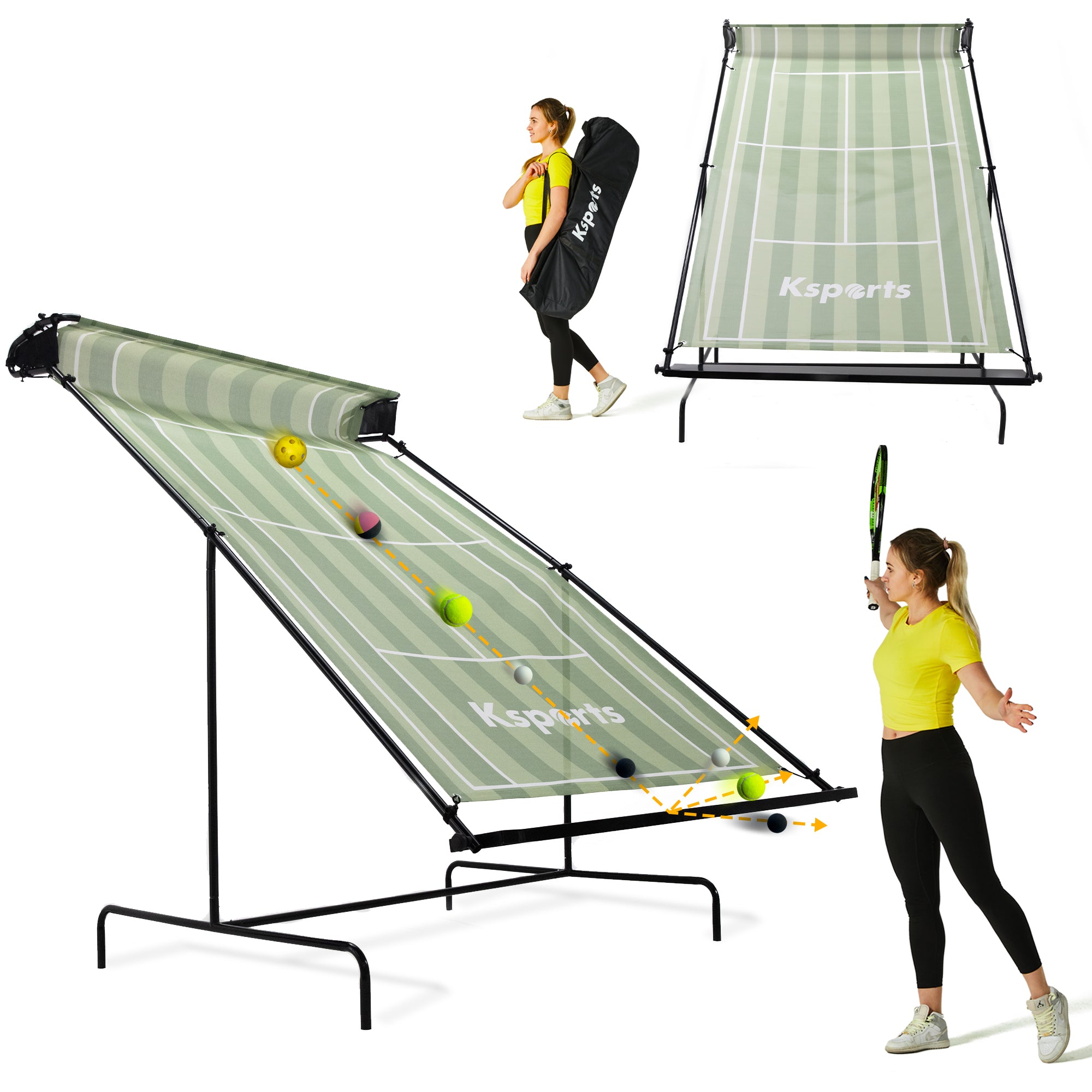 Ksports Tennis Rebounder Net Large Green (GS8002)