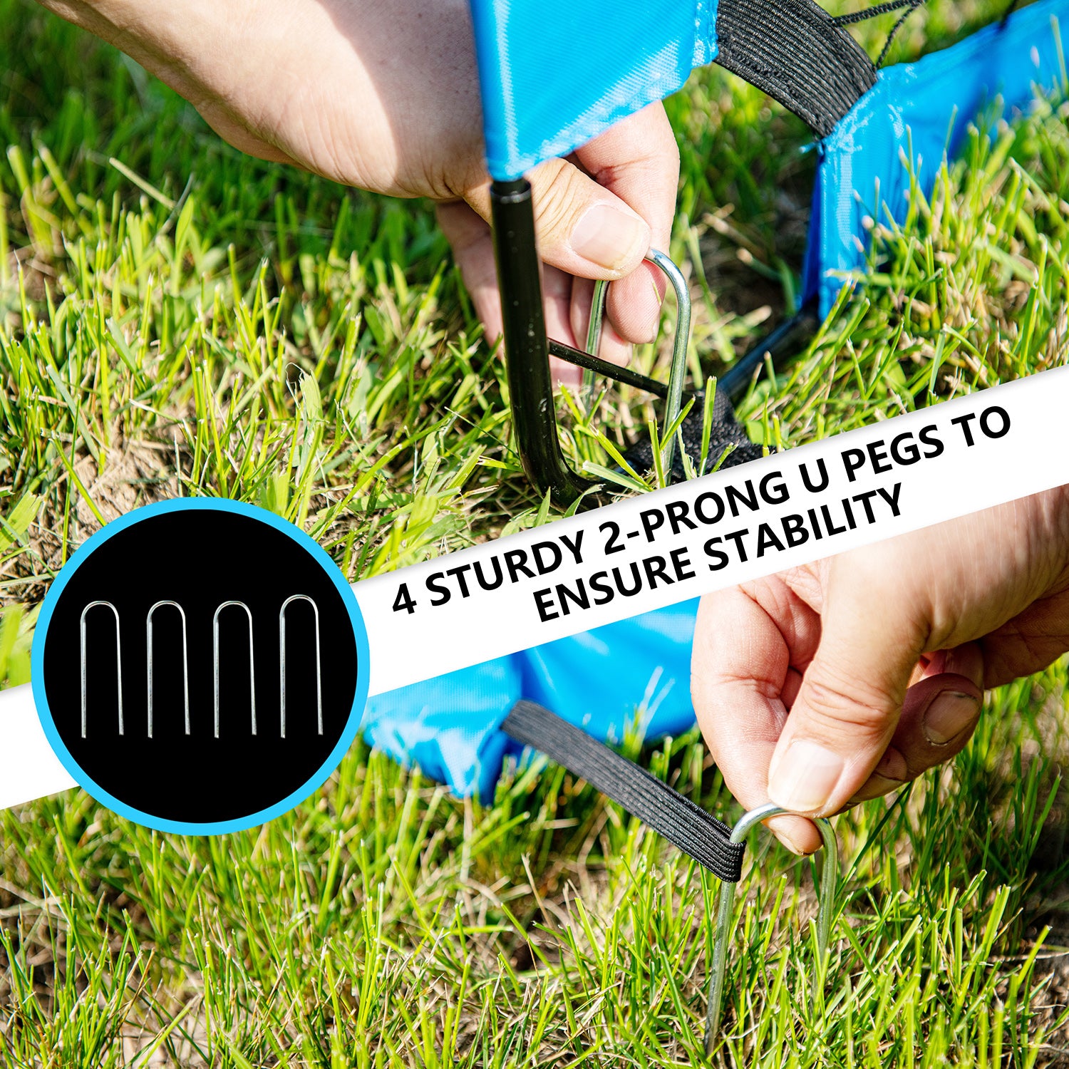 Ksports Soccer Nets Bundle 4ft Blue 2 Nets (GS5001)