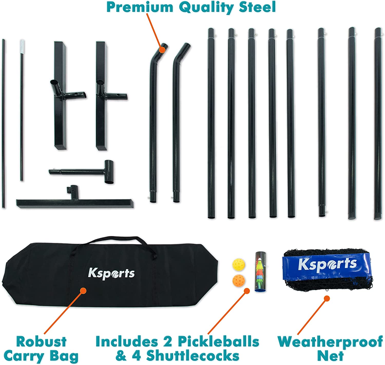 Ksports Regulation Size Pickleball Net 22 Feet Blue (KSU9003)