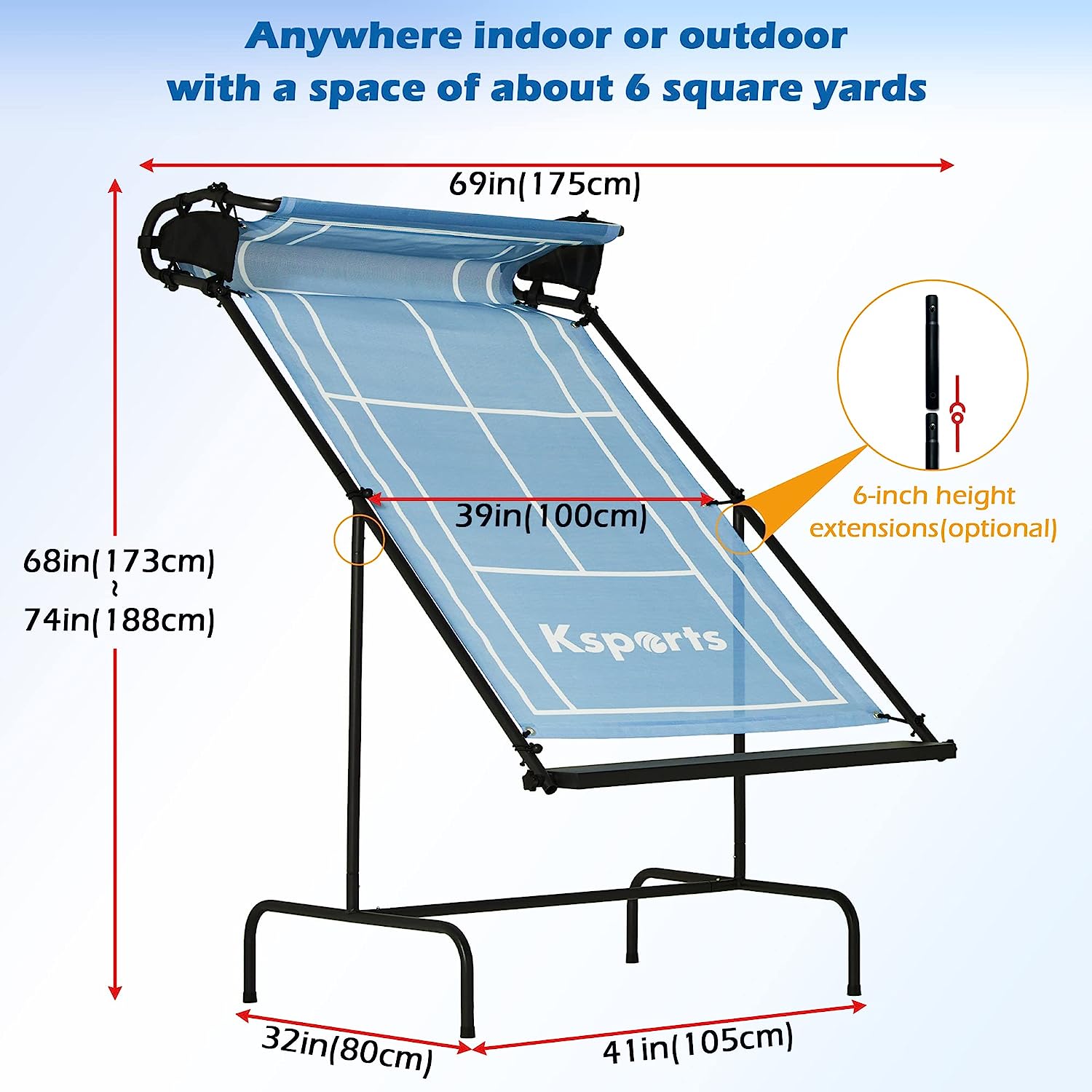 Ksports Tennis Rebounder Net Regular Blue (KSU9005)