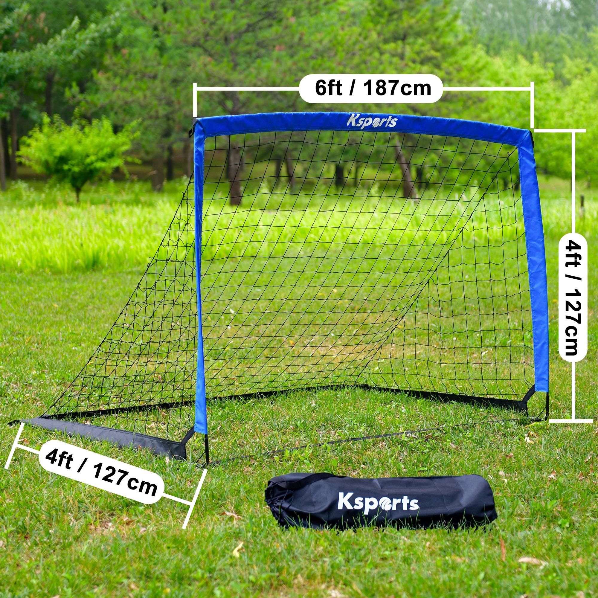 Ksports Soccer Net Bundle 6ft Black/Blue 1 Net (KSU7003)