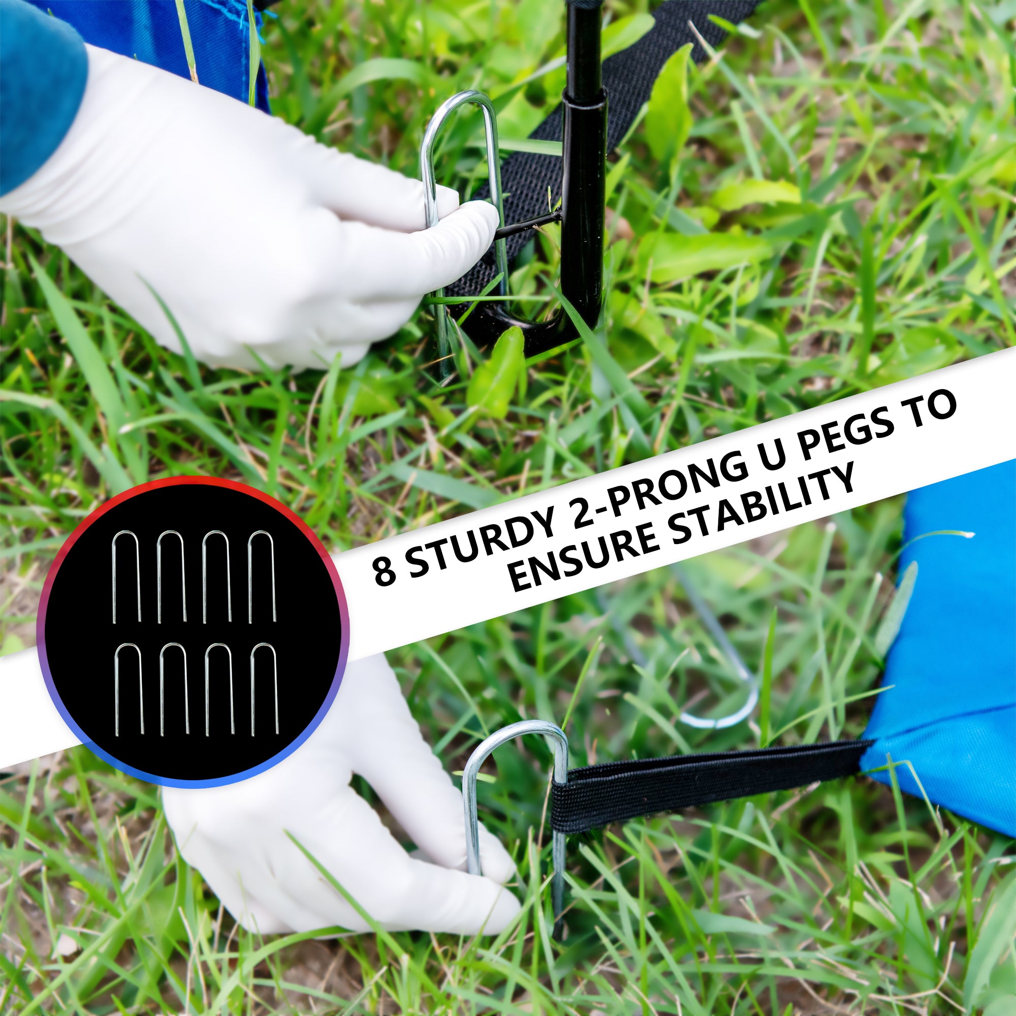 Ksports Soccer Nets Bundle 4ft Blue/Red 2 Nets (KSU7001)