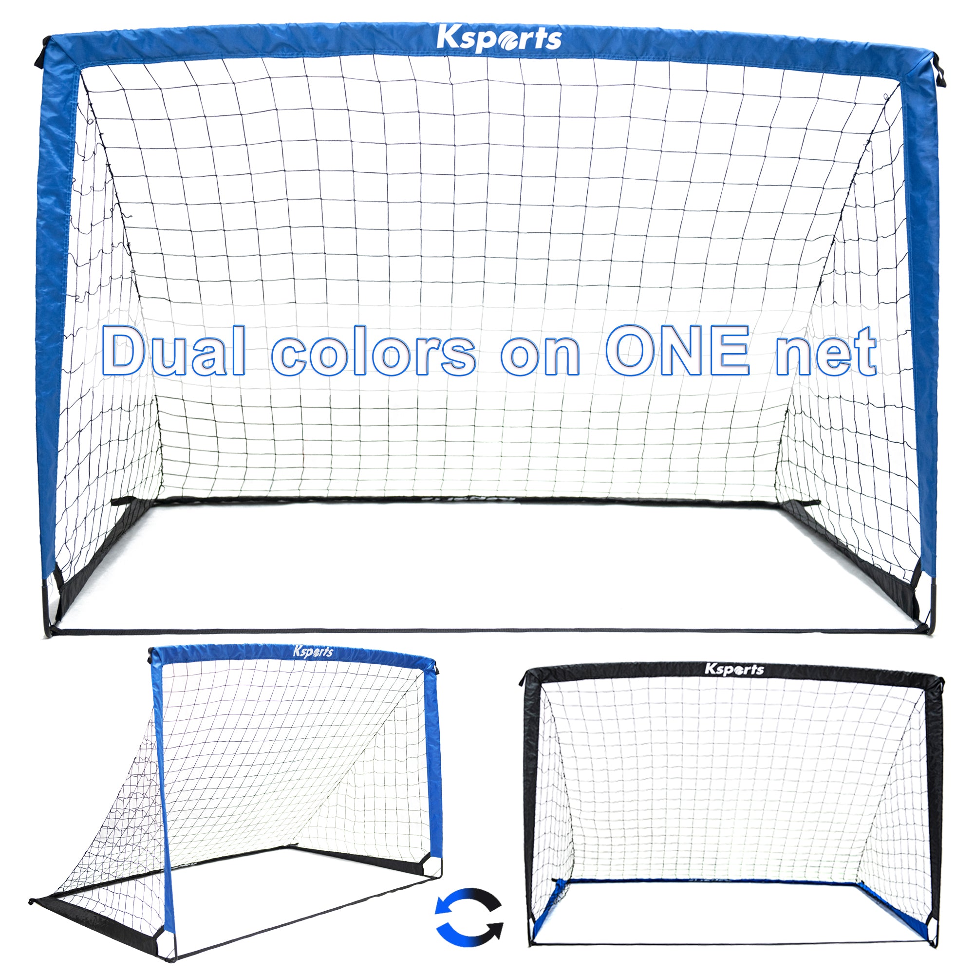 Ksports Soccer Net Bundle 6ft Black/Blue 1 Net (KSU7003)