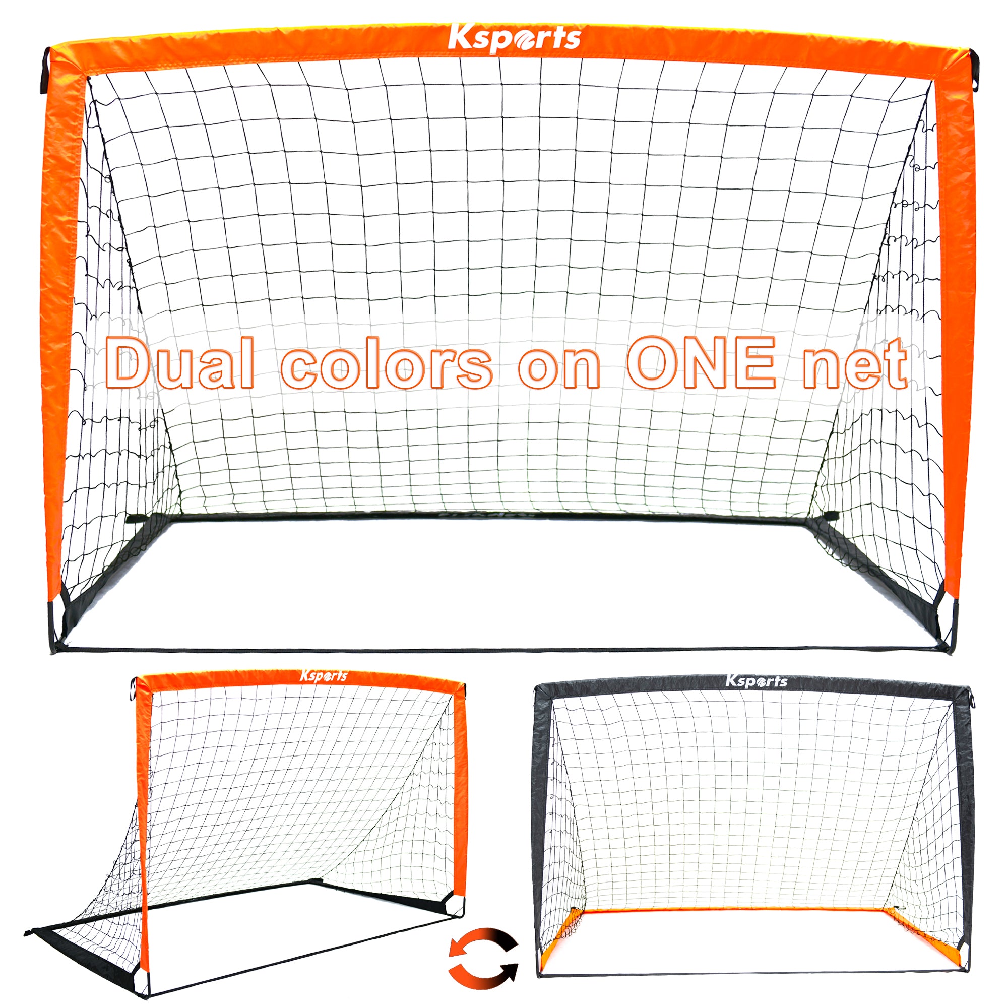 Ksports Soccer Net Bundle 6ft Black/Orange 1 Net (KSU7002)