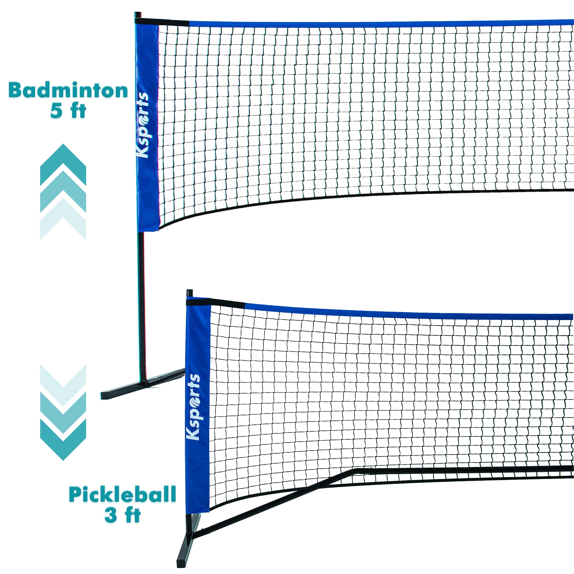 Ksports Regulation Size Pickleball Net 22 Feet Blue (KSU9003)