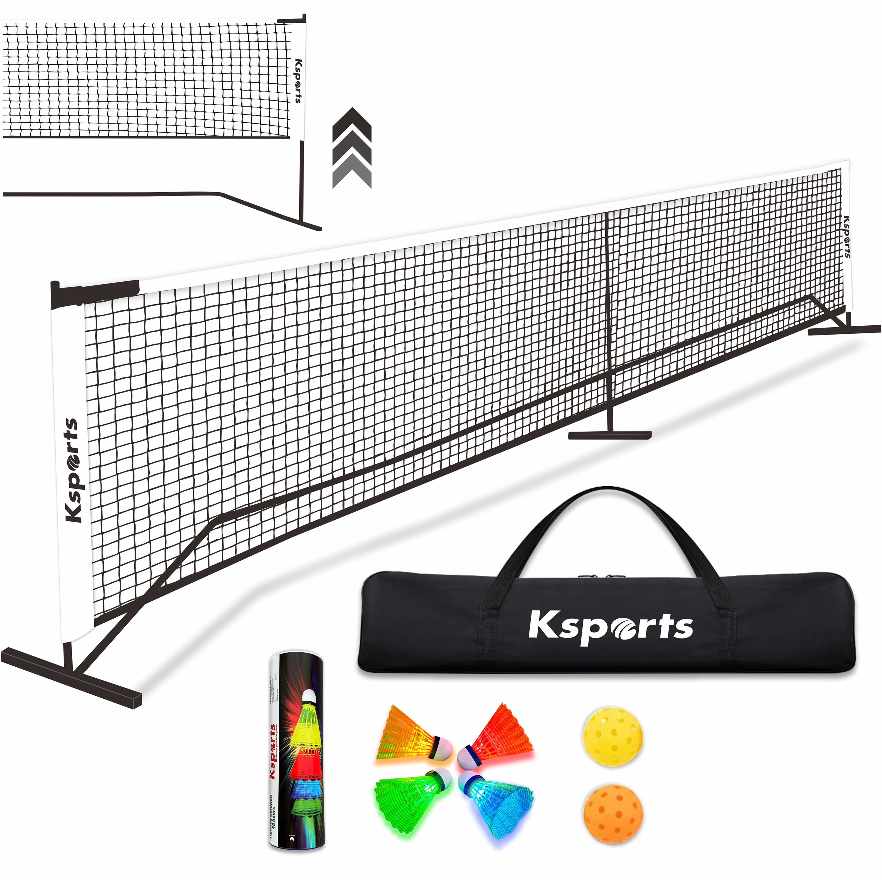 Ksports Regulation Size Pickleball Net 22 Feet White (KSU9001)