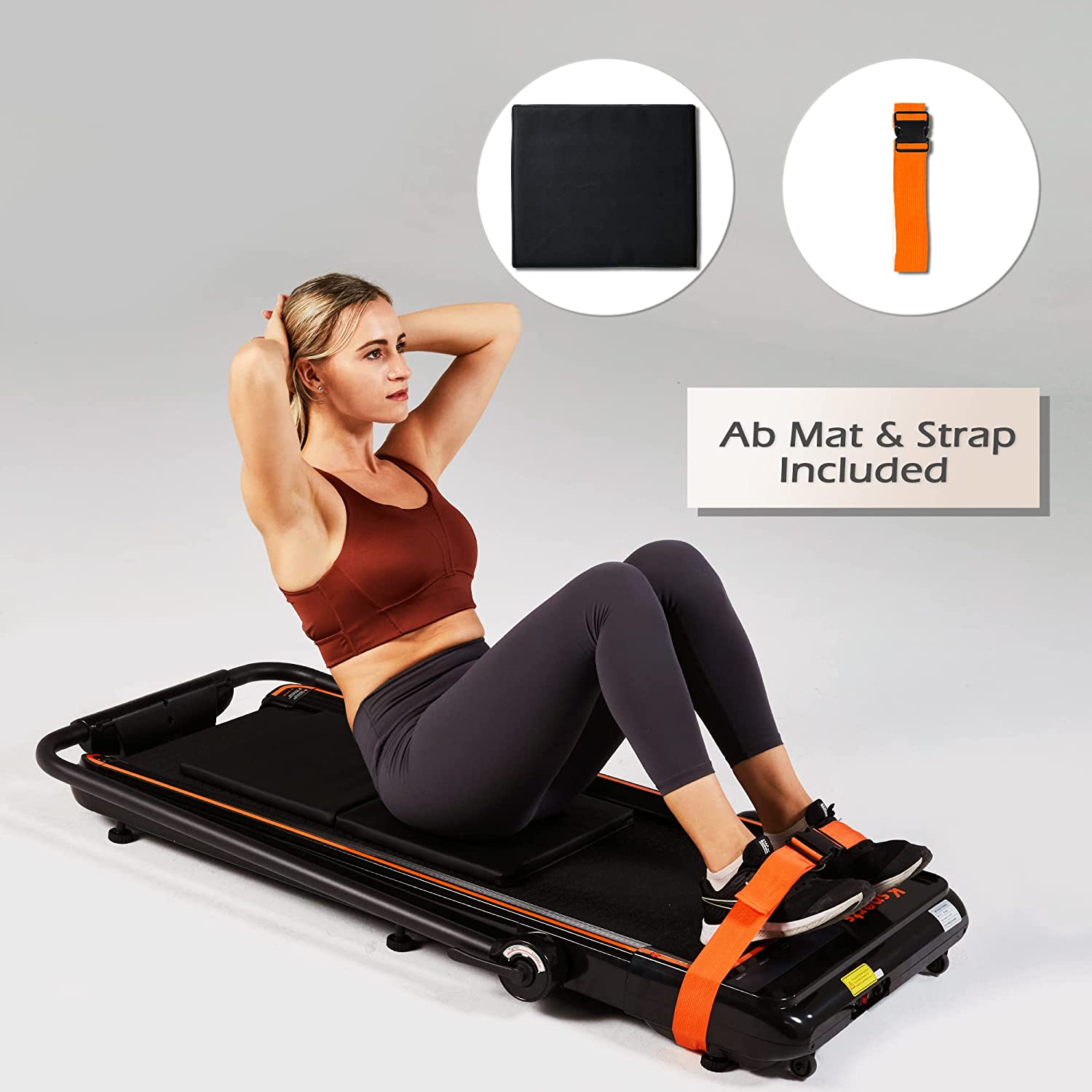 Ksports 3 in 1 Folding Treadmill Orange (2.25HP/Max: 265lbs) - Model KSU3001