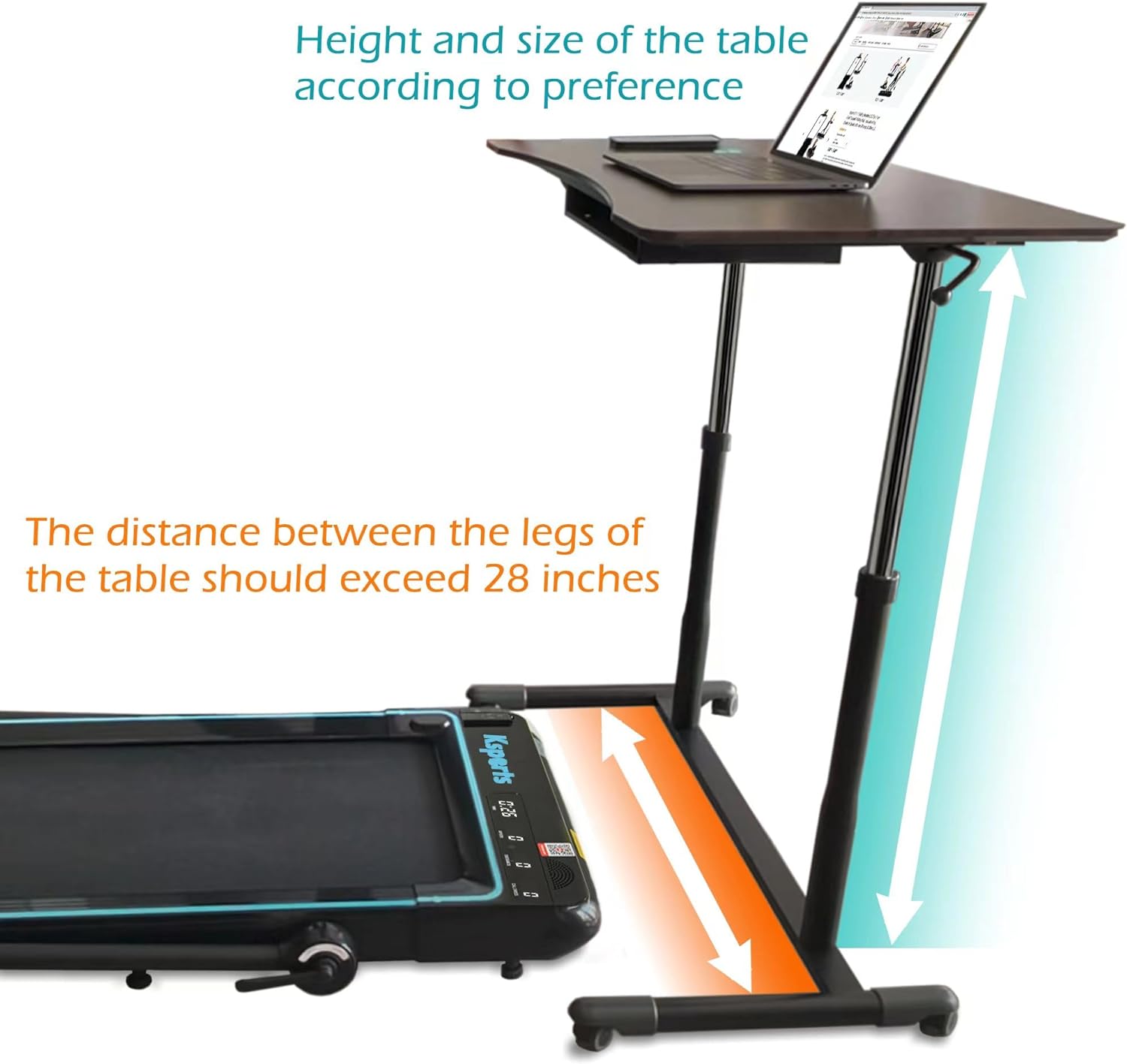 Ksports 3 in 1 Folding Treadmill, Blue (KSU3002)