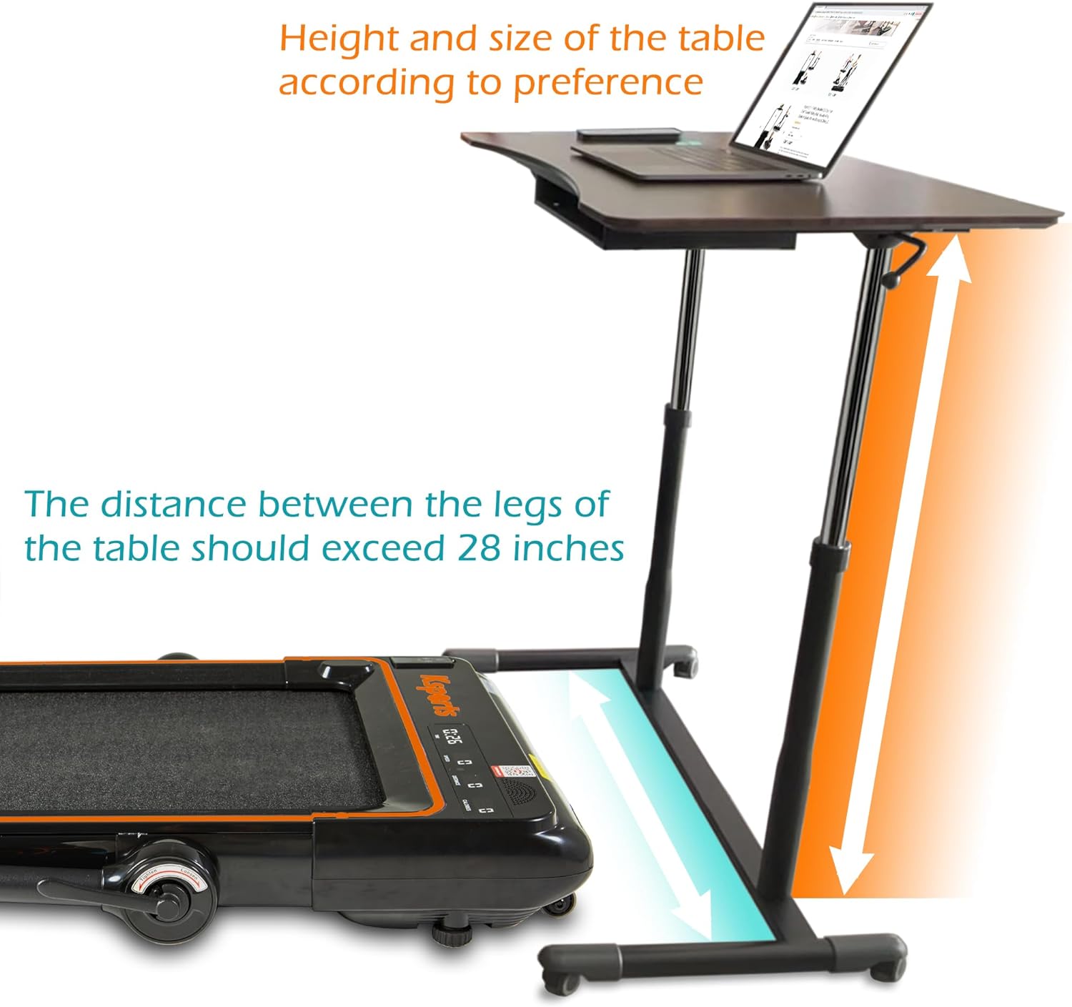 Ksports 3 in 1 Folding Treadmill Orange (2.25HP/Max: 265lbs) - Model KSU3001