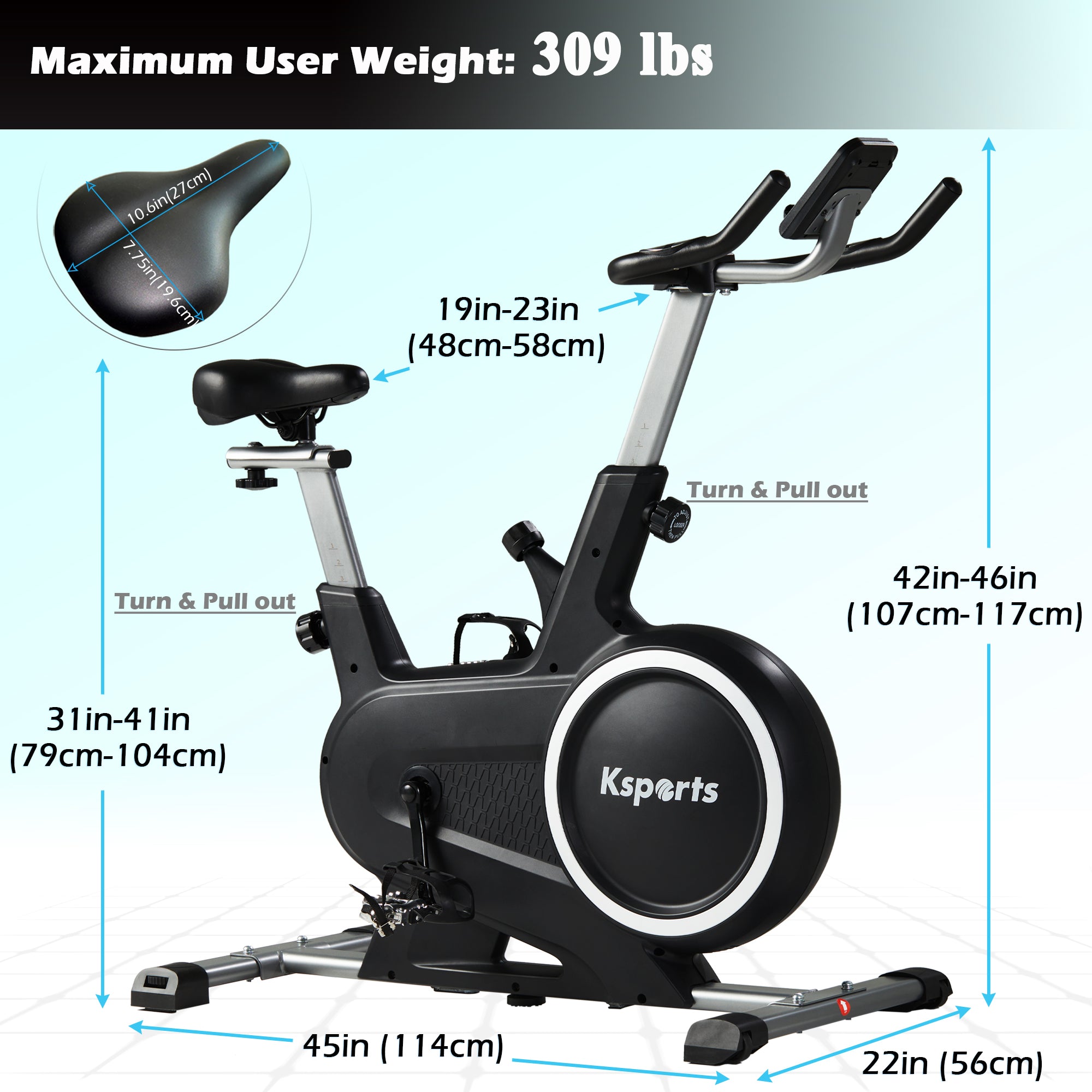 Ksports Exercise Bike Magnetic Resistance (KSU1102)