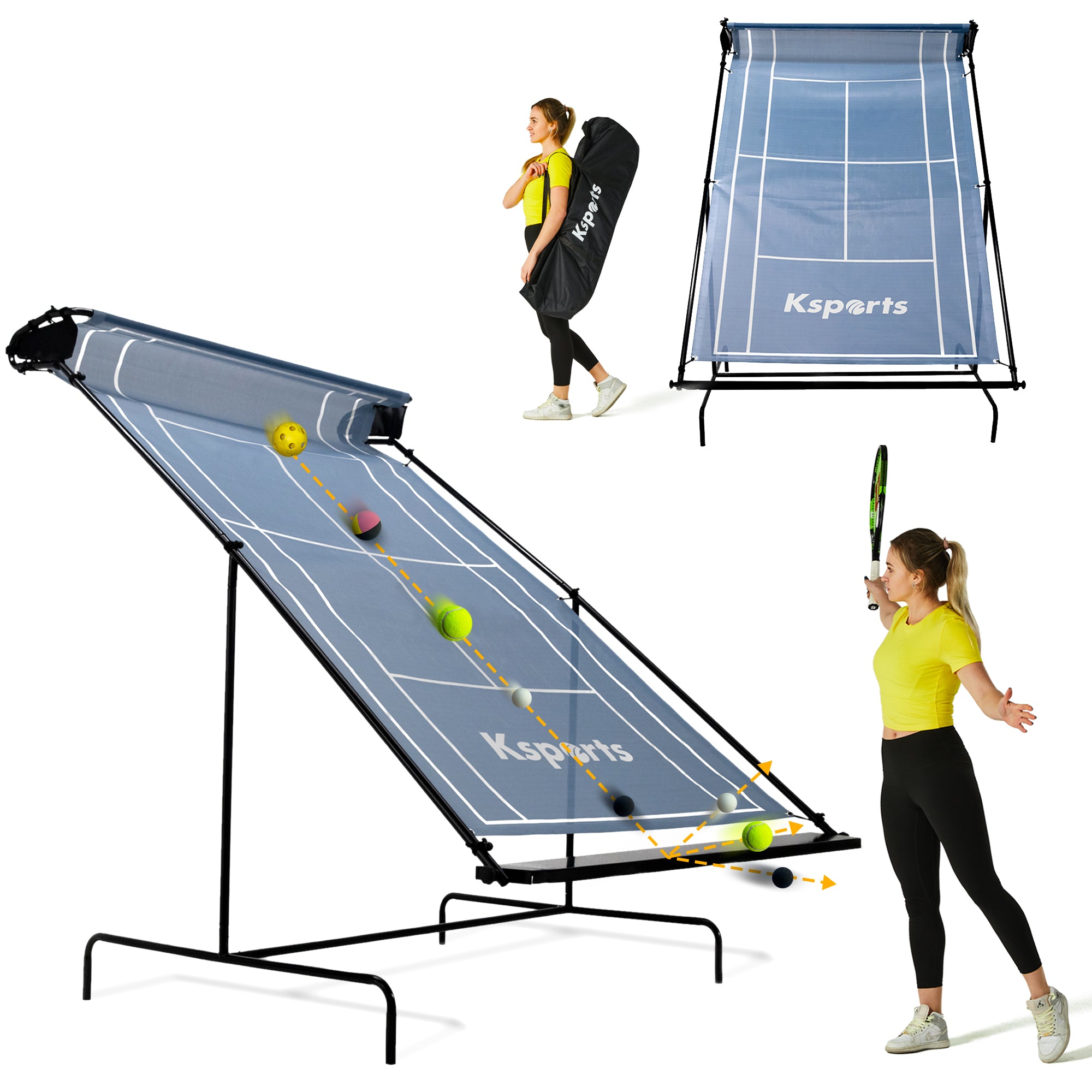 Ksports Tennis Rebounder Net Large Blue (GS8001)