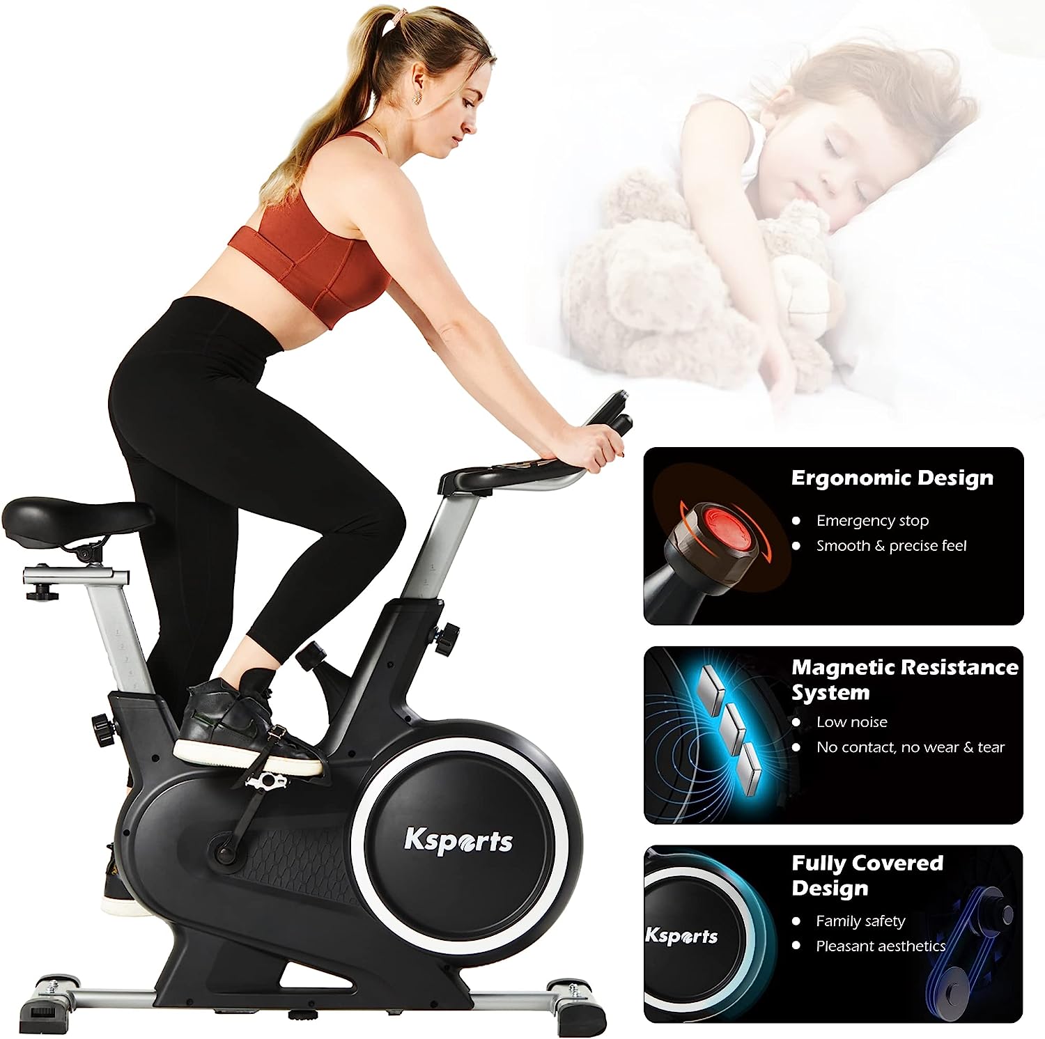 Ksports Exercise Bike Magnetic Resistance (KSU1102)