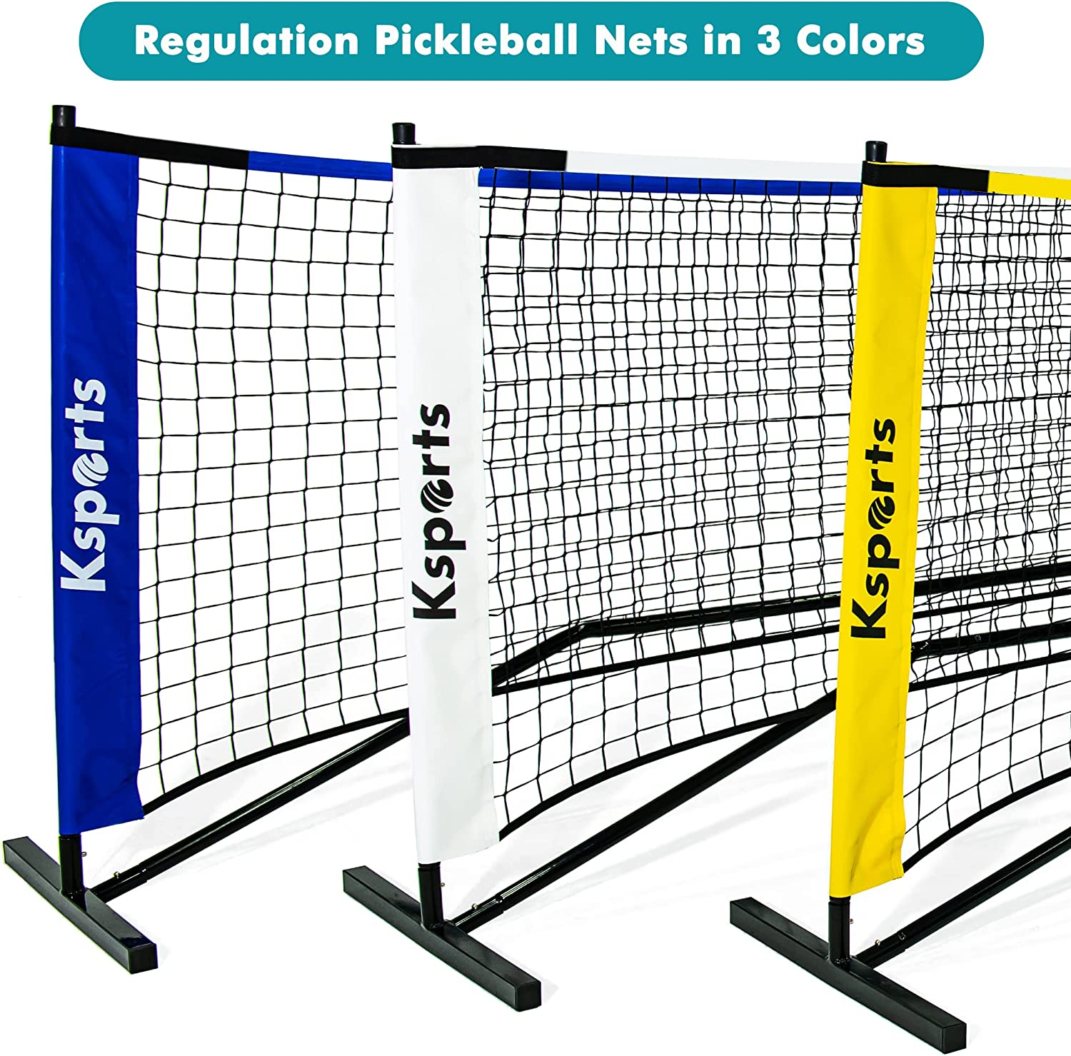 Ksports Regulation Size Pickleball Net 22 Feet Blue