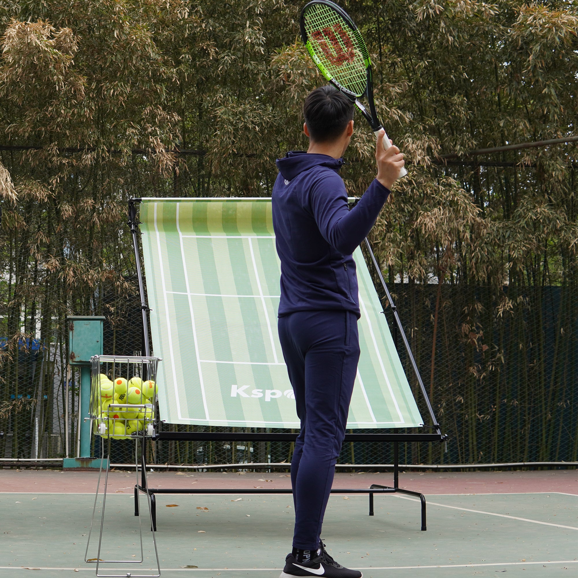 Ksports Tennis Rebounder Net Large Green